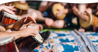 Rhythms of Unity: Fire Pit Drum Circle